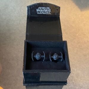 Star Wars Black Cufflinks Tie Fighter